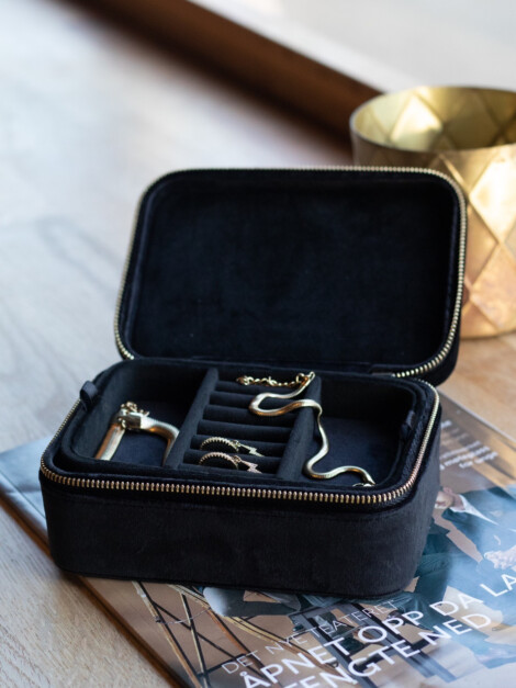 Velvet Jewellery Box Black