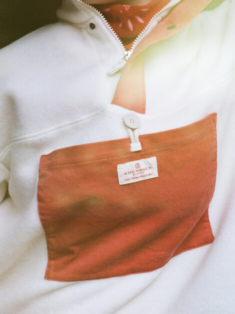 V-BOND CORD FLEECE NATURAL/WEATHERED RED