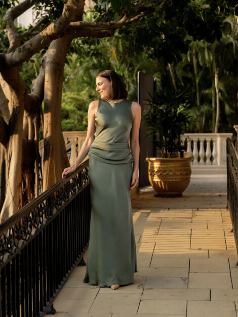 GAIA DRESS GREEN