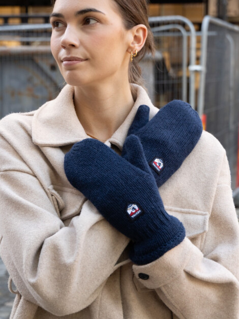 BASIC WOOL MITT NAVY