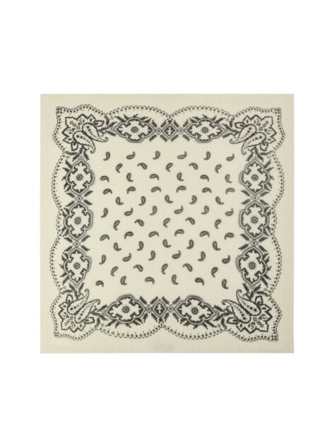 ADELINA PAISLEY KNIT SCARF OFF WHITE