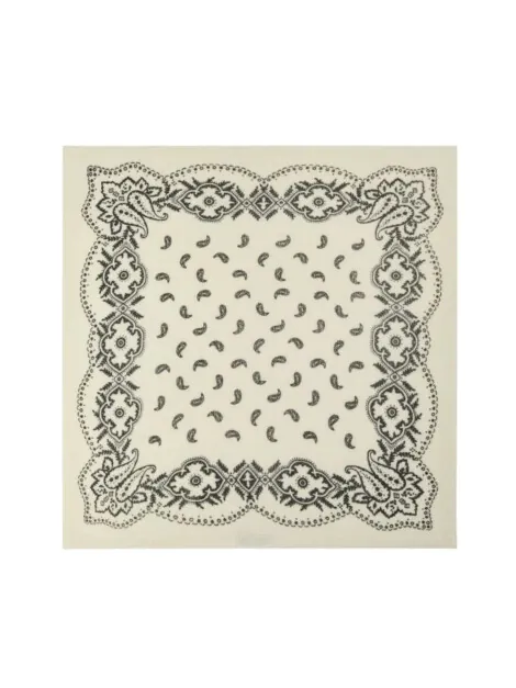 ADELINA PAISLEY KNIT SCARF OFF WHITE