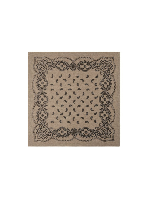 ADELINA PAISLEY KNIT SCARF BEIGE MELANGE
