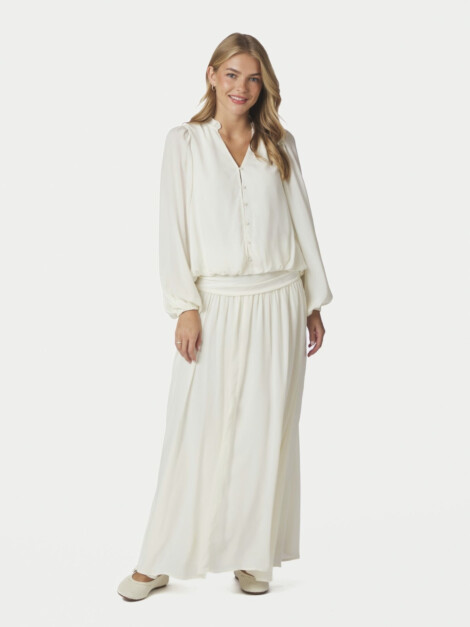 MORIEN WOVEN MAXI SKIRT OFF WHITE