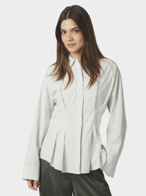 LYTRA DOUBLE STRIPE SHIRT WHITE STRIPE