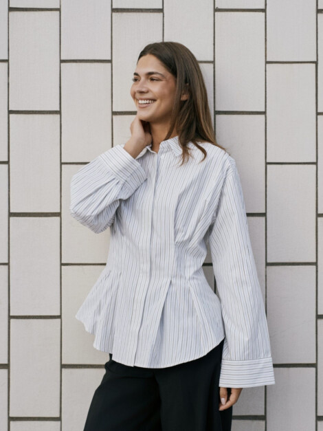 LYTRA DOUBLE STRIPE SHIRT WHITE STRIPE