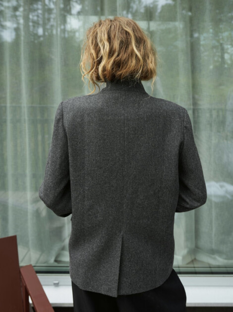 NERINE STRUCTURE TWILL BLAZER ANTRACIT