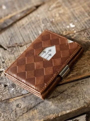 Leather Wallet Hazelnut chess