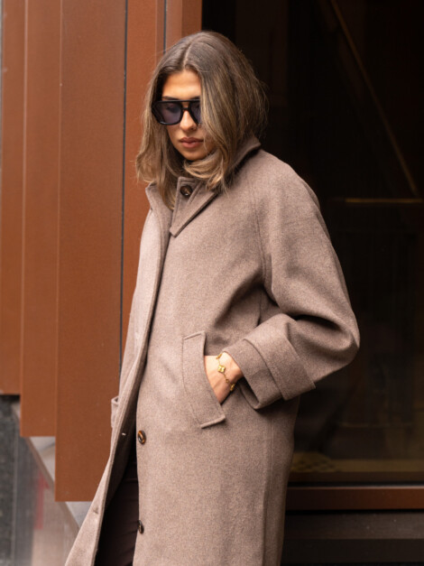 KEATON WOOL COAT TAUPE