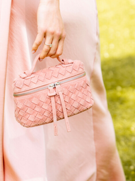 ALBA QUILTED SUEDE DUSTY PINK