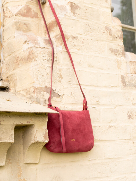 FASANO CLUTCH SUEDE RASPBERRY