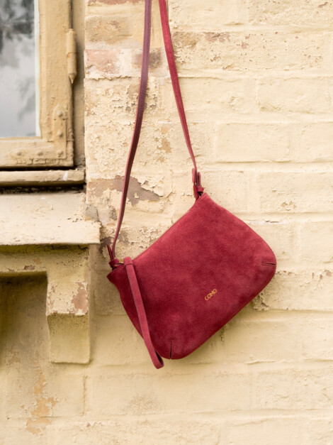 FASANO CLUTCH SUEDE RASPBERRY