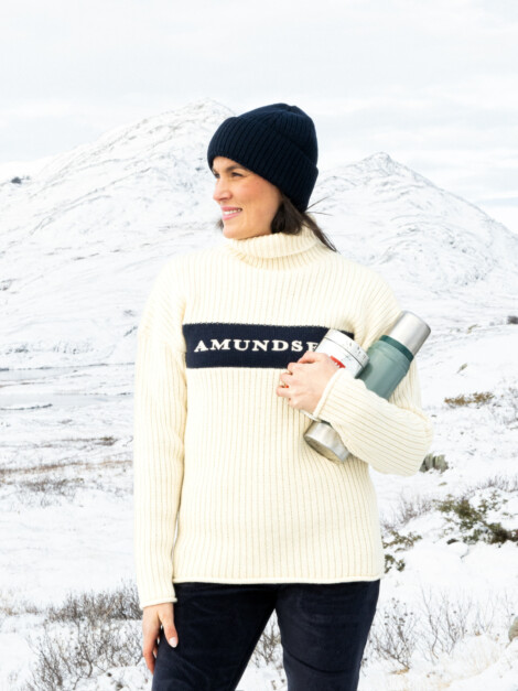 HEROES SKI TURTLE NECK NATURAL/NAVY