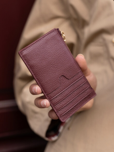 FASANO WALLET SUEDE RASPBERRY