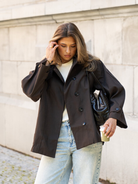 MARIEL JACKET DARK BROWN
