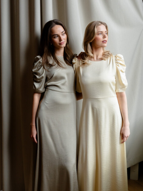 BENUTI SOLID DRESS LIGHT YELLOW