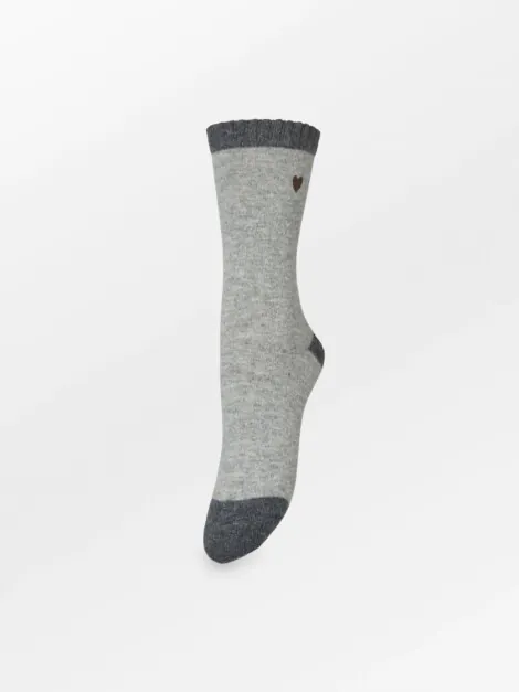 HEARTY WOLA SOCK GREY MELANGE