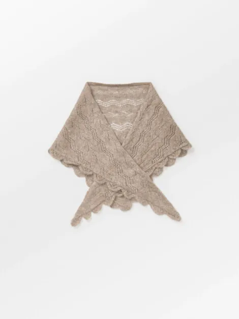 OPANY TRIANGLE SCARF MELANGE BROWN