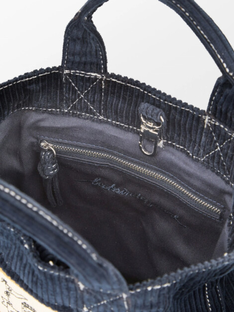 CORDUROY GENE BAG NAVY BLUE