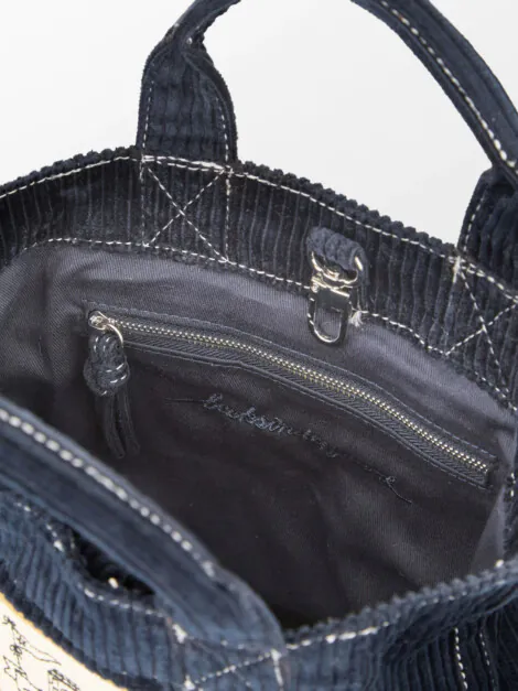 CORDUROY GENE BAG NAVY BLUE
