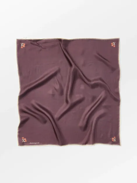 FLOTILE STICH SIA SCARF MAROON BROWN
