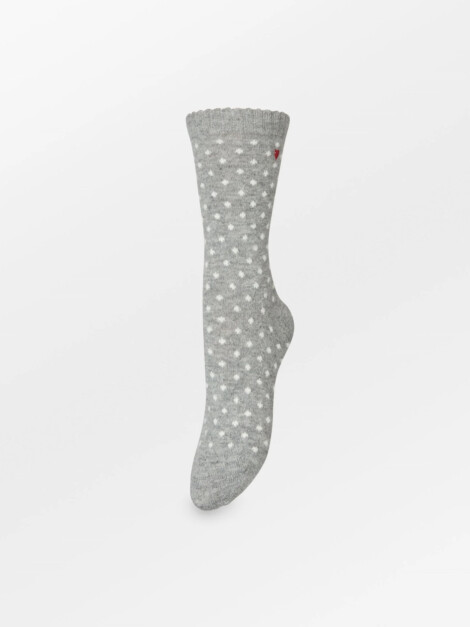 DOTTED WOLA SOCK GREY MELANGE