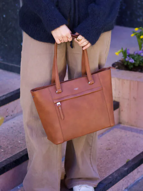 SHOPPER MED CLUTCH BRUN