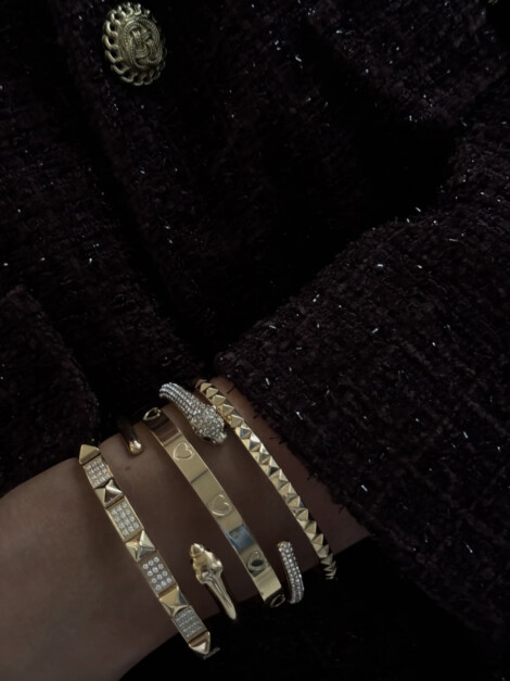 STUD BANGLE THIN GOLD