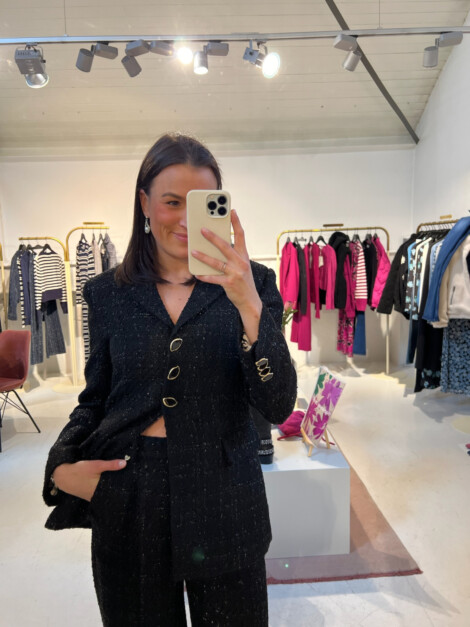 CHER TWEED BLAZER BLACK