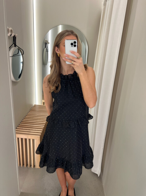 RIDA BEDAZZLED DRESS BLACK
