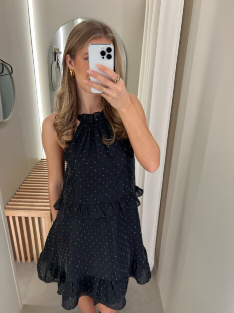 RIDA BEDAZZLED DRESS BLACK