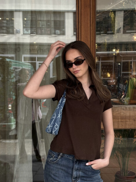 SARA T-SHIRT BROWN