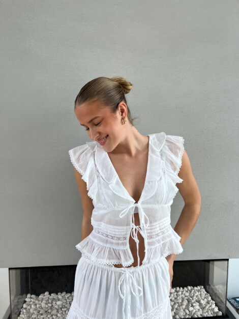 NETALI S VOILE TOP WHITE