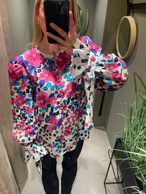 KYLIE BLOUSE CREAM WHITE/BUBBLE