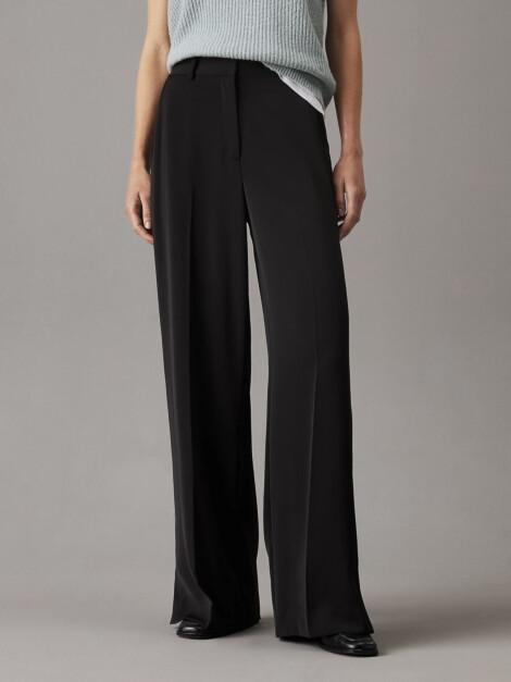 SOFT TWILL SLIM LEG PANT BLACK