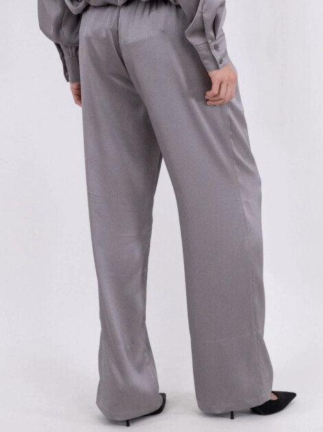 NOLA CREPE SATIN PANTS GREY