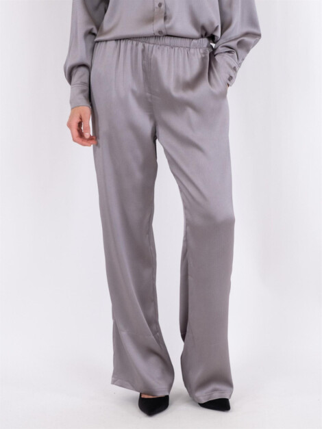 NOLA CREPE SATIN PANTS GREY