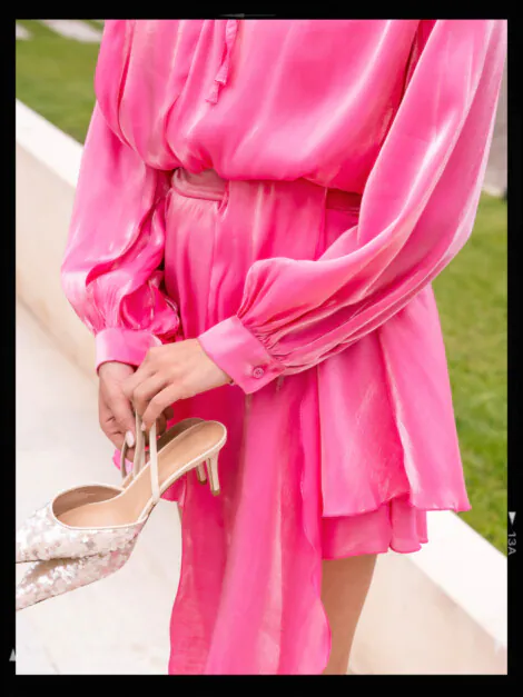 SOFIA DRESS DARK PINK
