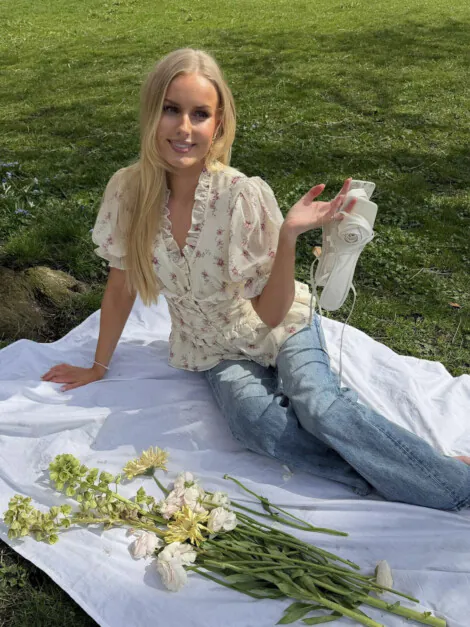 ARIELLC BLOUSE OFFWHITE VINTAGE ROSE