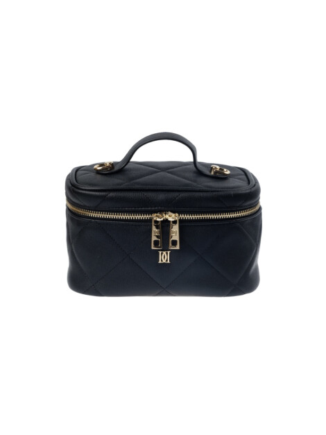 VEGAN LEATHER VANITY BAG SMALL BLACK