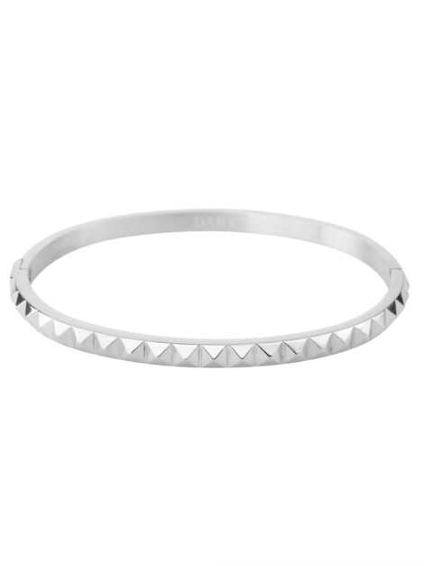 STUD BANGLE THIN SILVER