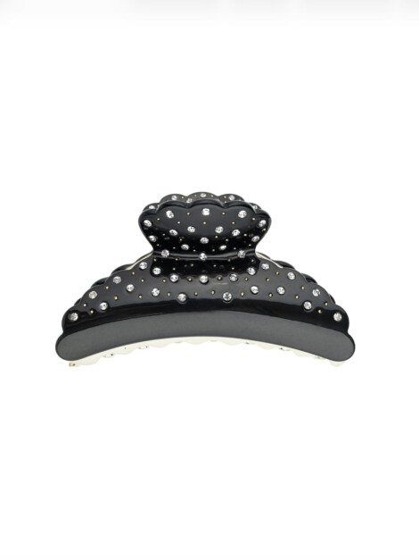 CRYSTAL HAIR CLAW X LARGE BLACK