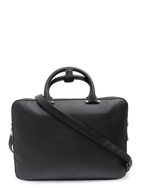 VALISE LARGE LEATHER BRIEFCASE BLACK