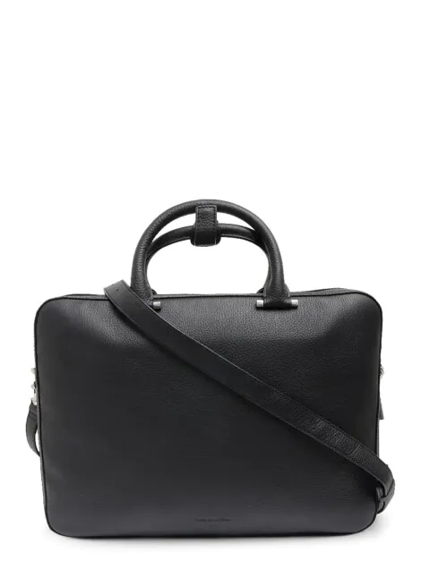 VALISE LARGE LEATHER BRIEFCASE BLACK