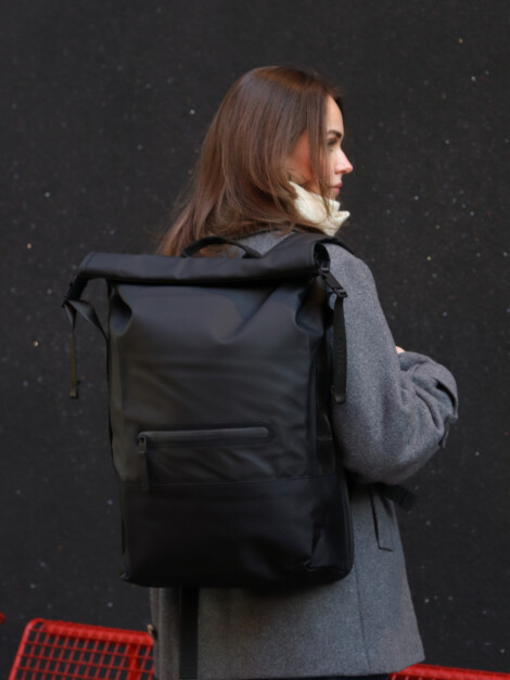 TRAIL ROLLTOP BACKPACK W3 BLACK