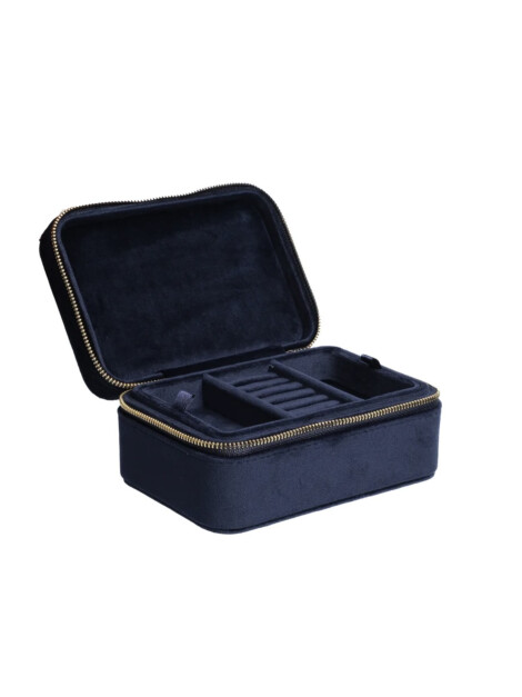 Velvet Jewellery Box Navy Blue