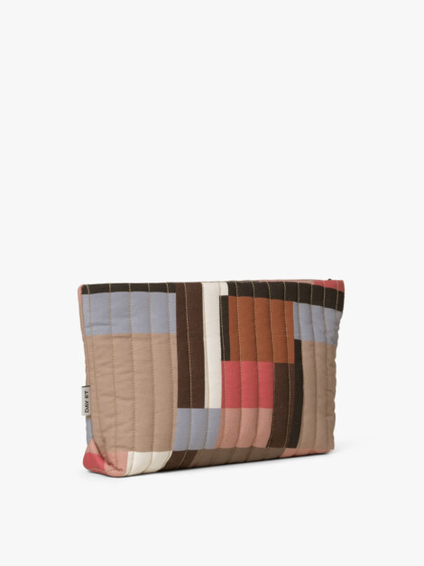 SOFT COTTON QUILT POUCH ASH ROSE