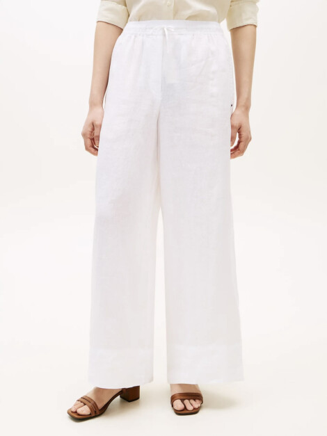 ESS LINEN PULL ON PANTS OPTIC WHITE