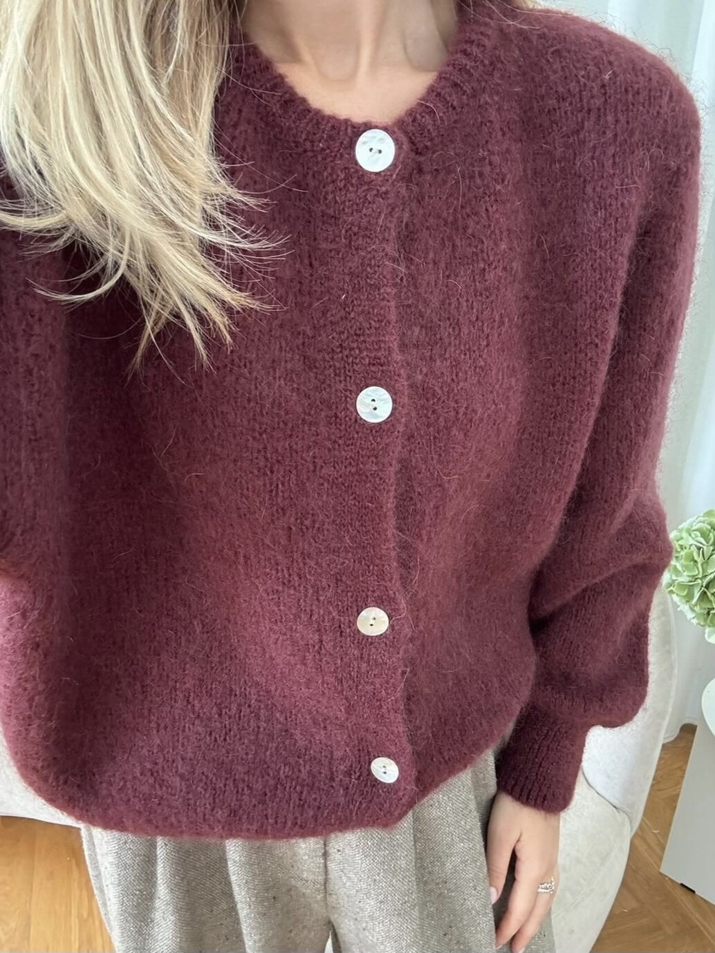 IDA CARDIGAN BORDEAUX