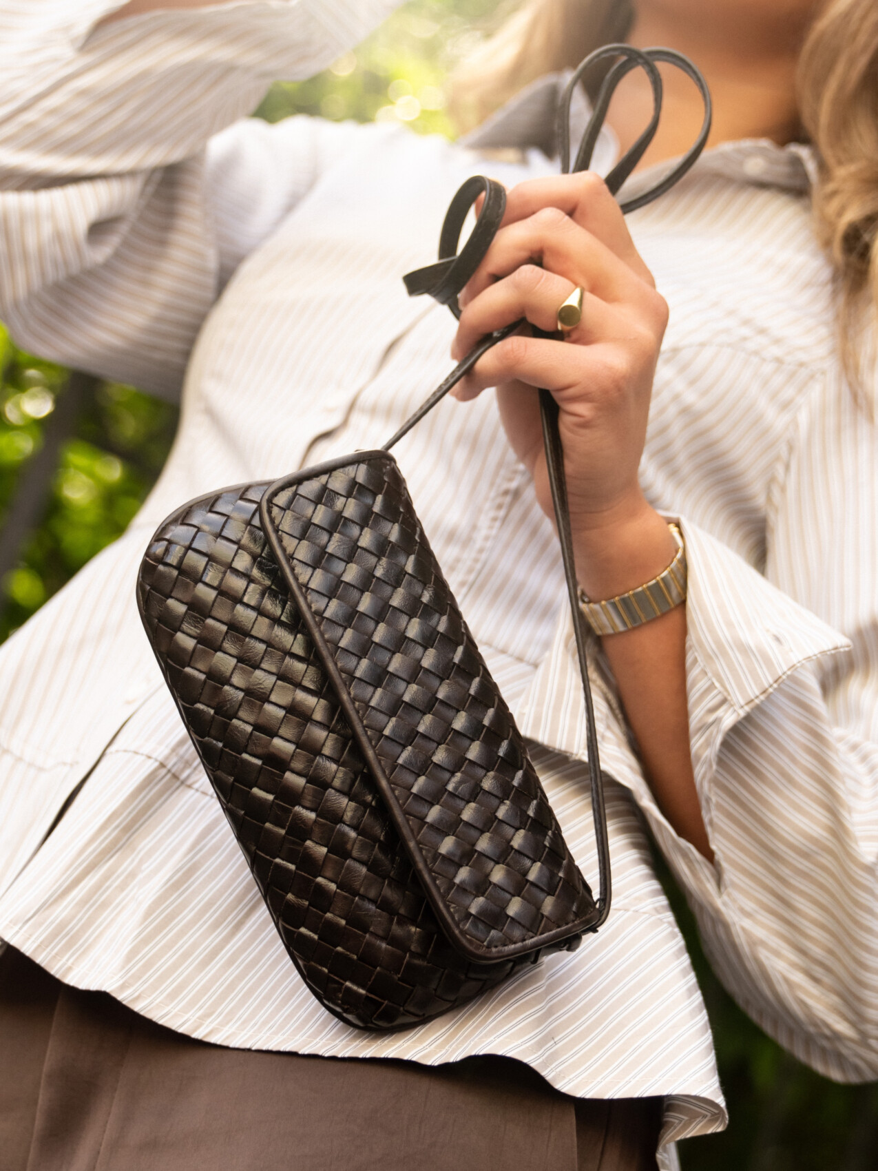 SALERNO SHOULDER BAG MONROE DARK BROWN